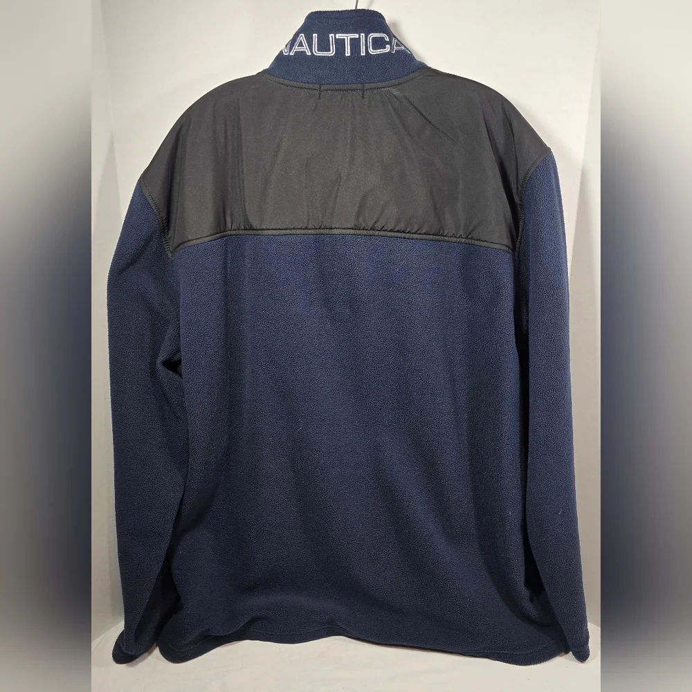 Nautica Full Zip Performance Fleece Jacket Men's XXL Navy Blue